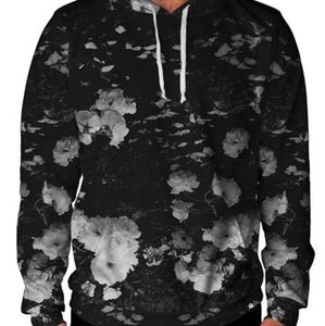 Black and White rose hoodie